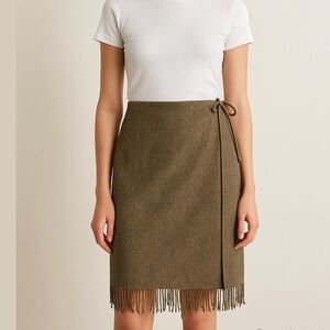Anne Klein Wool Wrap Skirt